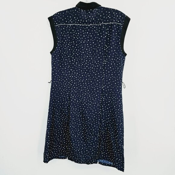 Jason Wu x Target Dress Mini Shift XS Blue Polka Dot Collared Button Front New - Picture 9 of 10